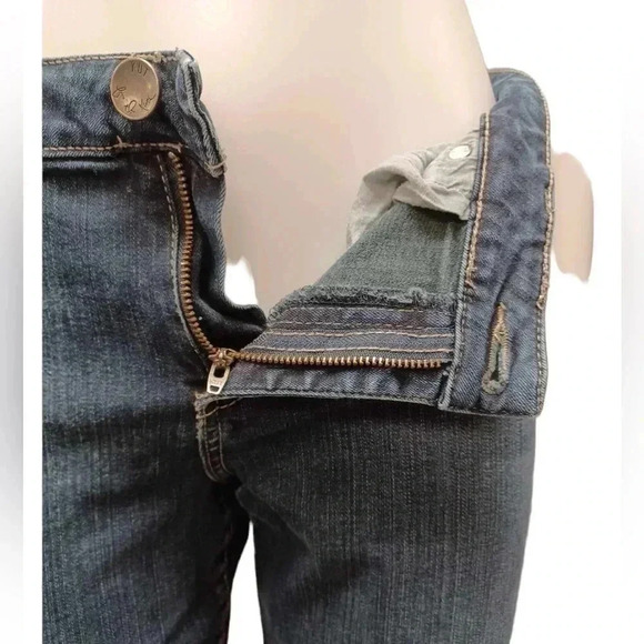 Kut From  The Kloth Skinny Dark Wash Raw Hem Size 12 - Picture 6 of 12